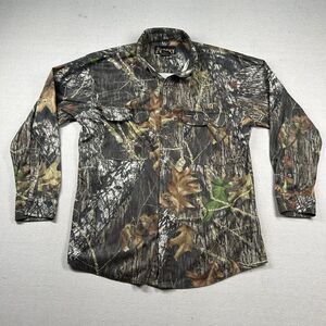Rocky Camouflage Shirt Mens XL Flannel Scent‎ IQ Atmoic Hunting Button Up Mossy
